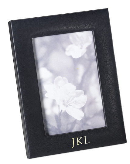 Blue Traditional Leather 5x7 inch Frame